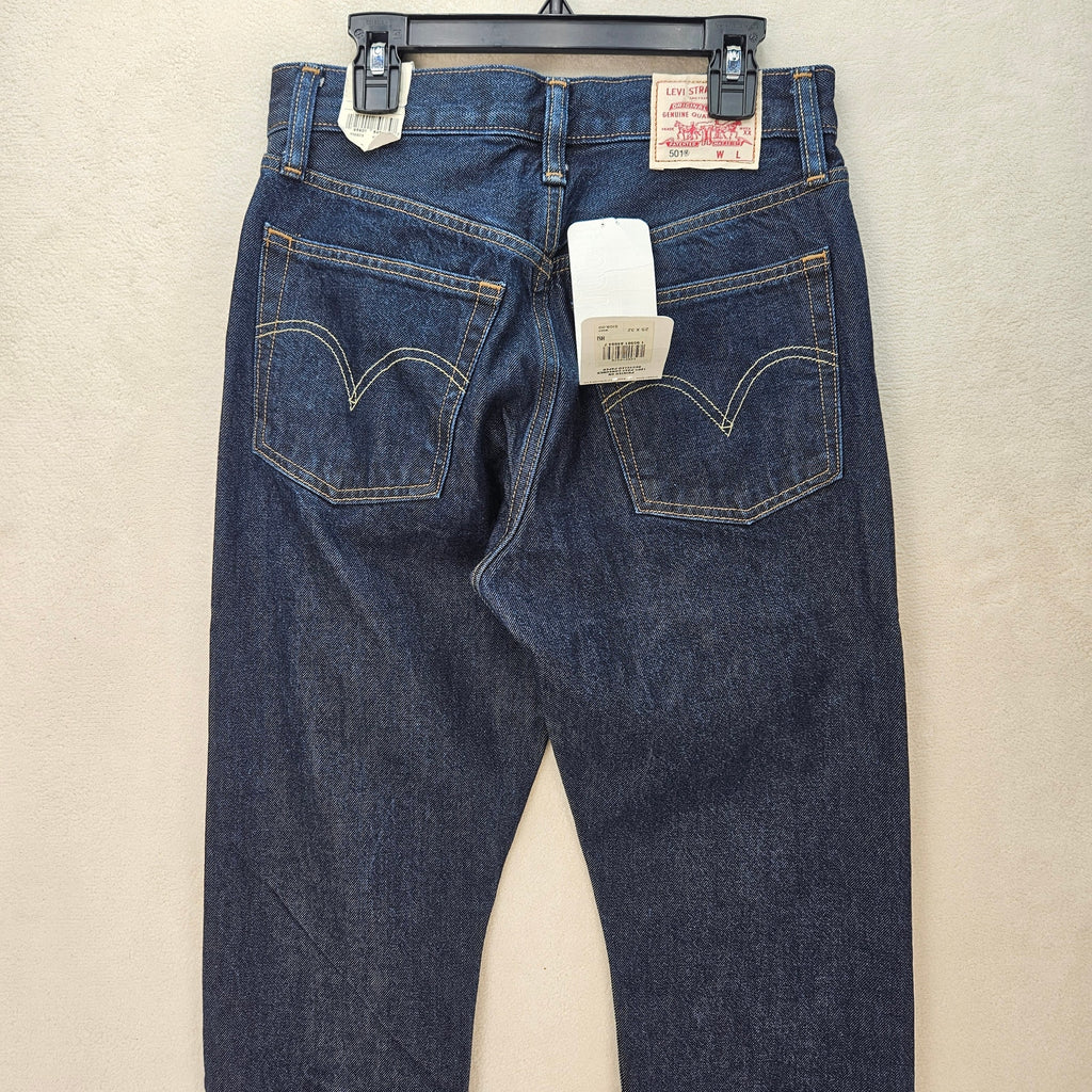 LEVI'S CIRCULAR 501 WOMEN'S 25X32 ORIGINAL FIT JEANS FIRST DARK WASH NWT