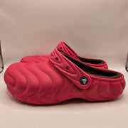 CROCS MEN'S 10 ECHO WAVE CLOG PINK MAROON LINED FLEECE SLIP ON SHOES NWT