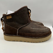 UGG Women's 5 Campfire Crafted Regenerate Suede Leather Brown Boots 1144017 NWOB