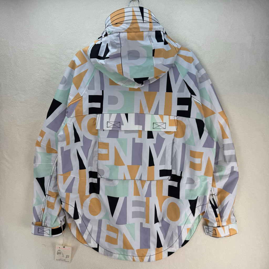 FREE PEOPLE SIZE SMALL WINDBREAKER SINGING IN THE RAIN JACKET PASTEL PACKABLE