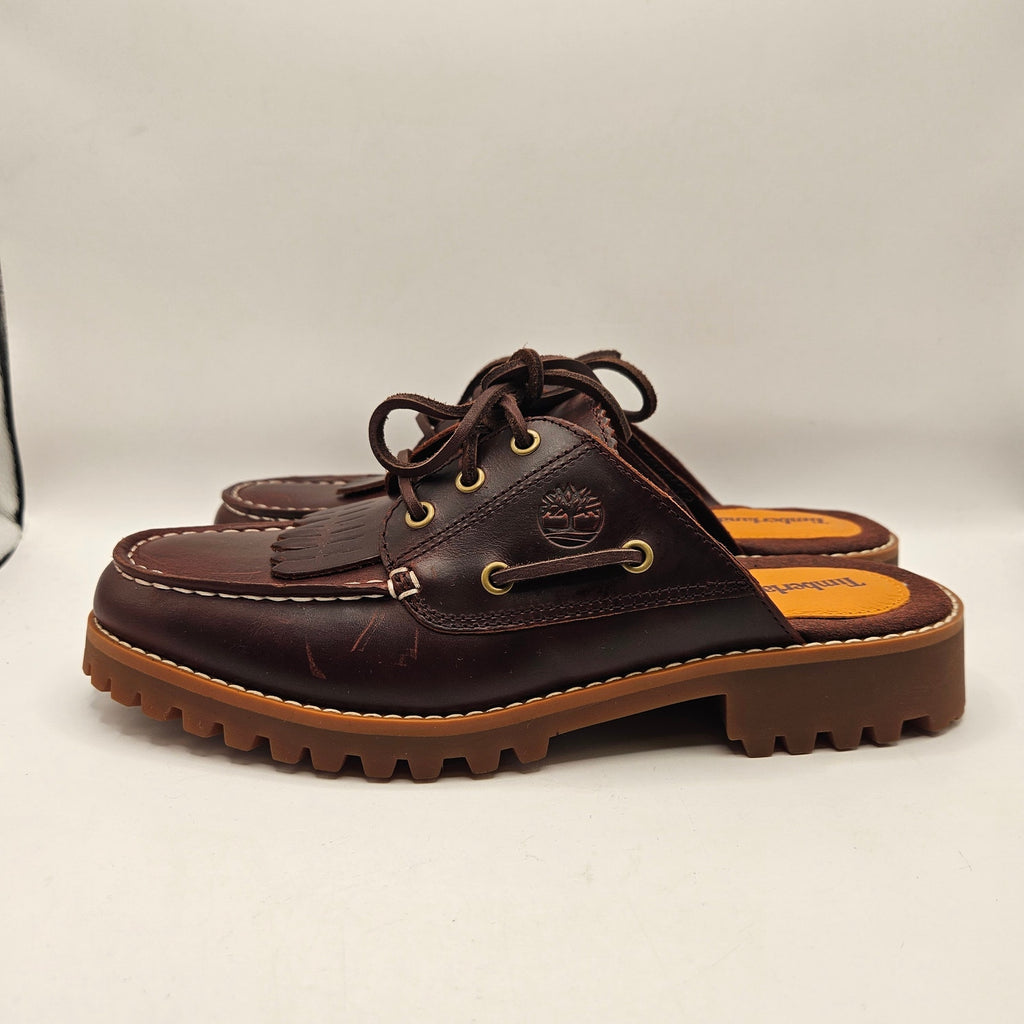TIMBERLAND WOMEN'S 8 AUTHENTIC MULE BURGUNDY FULL GRAIN NWOB
