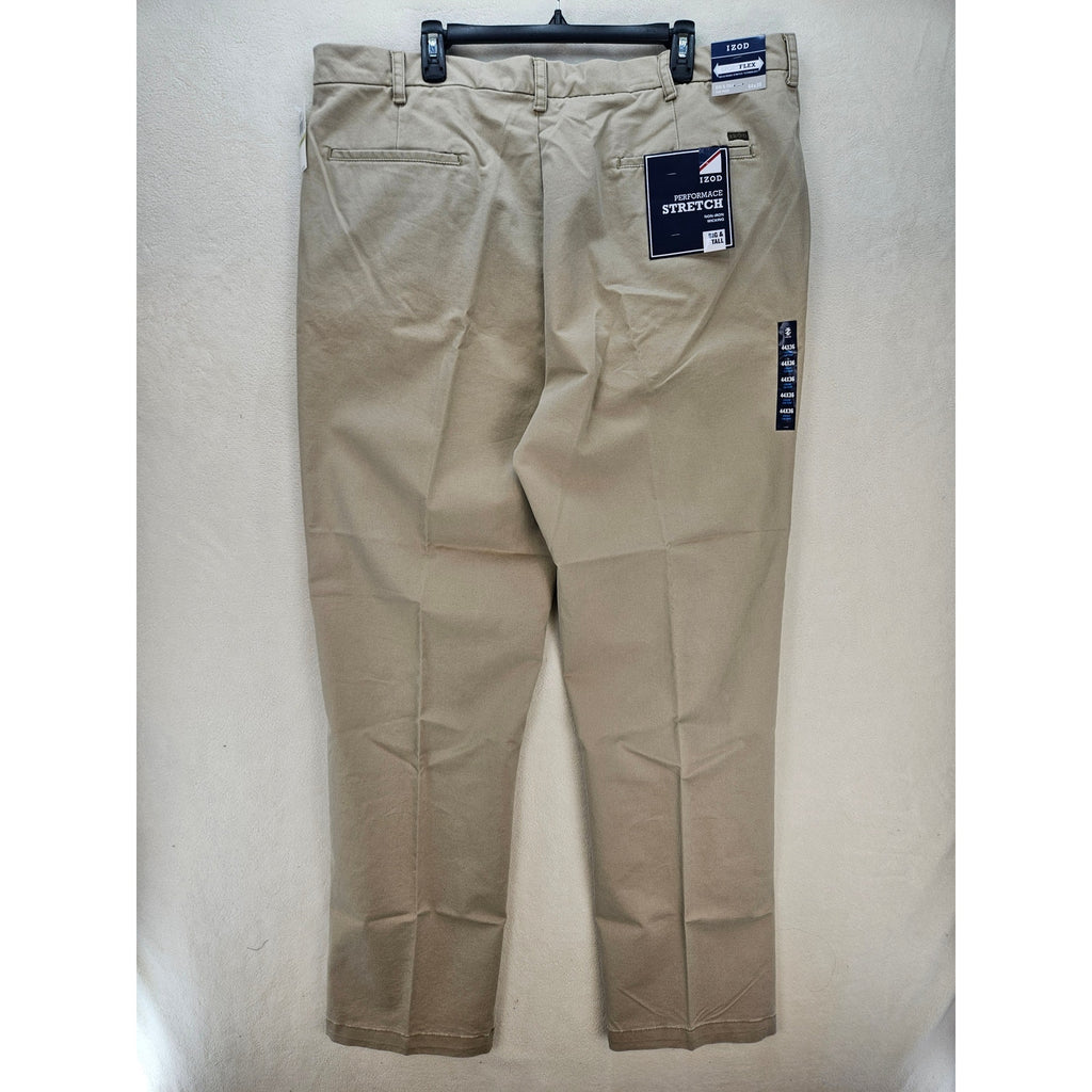 IZOD MEN'S 44X36 STRAIGHT PERFORMANCE STRETCH CEDERWOOD KHAKI NWT