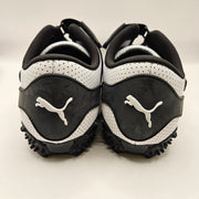 PUMA MOSTRO MEN'S 11 PERFORATED LEATHER PACK SNEAKERS WHITE BLACK 397331-01