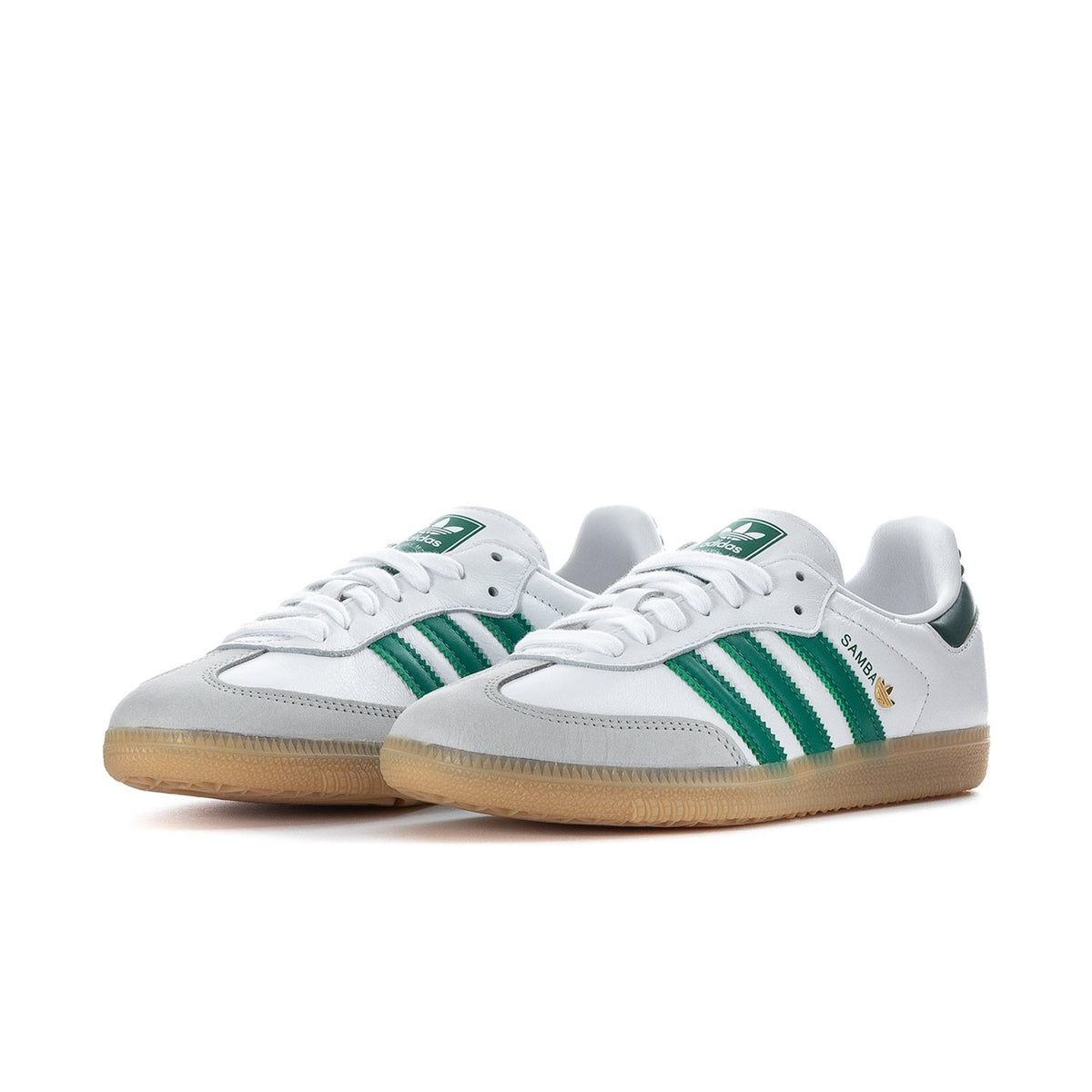 ADIDAS ORIGINALS WOMEN'S 9.5 SAMBA OG WHITE COLLEGIATE GRN GLD EMBLEM IH6630 NIB