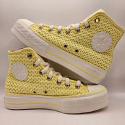 CONVERSE WOMEN'S 7.5 CHUCK TAYLOR ALL STAR LIFT HI PLATFORM LEMON SLUSHY A14967C