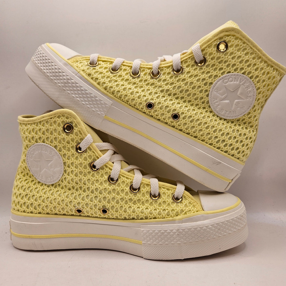 CONVERSE WOMEN'S 7.5 CHUCK TAYLOR ALL STAR LIFT HI PLATFORM LEMON SLUSHY A14967C