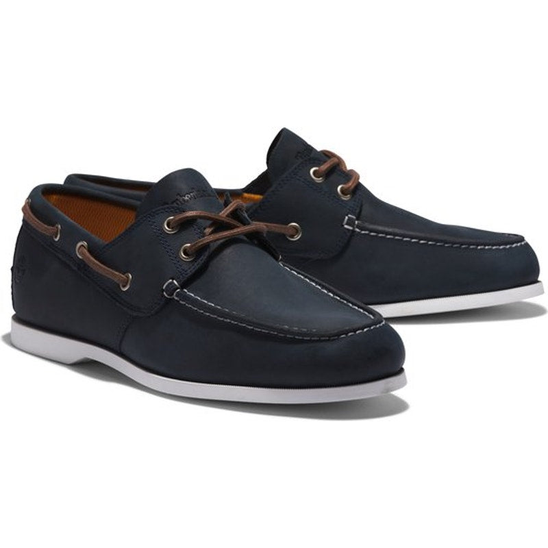 TIMBERLAND MEN'S 9 WIDE NAVY BLUE CEDAR BAY BOAT SHOE TB0A28BM019