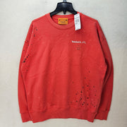 TIMBERLAND MEN'S MEDIUM A-COLD-WALL FUTURE PULLOVER SWEATSHIRT CORAL RED $300