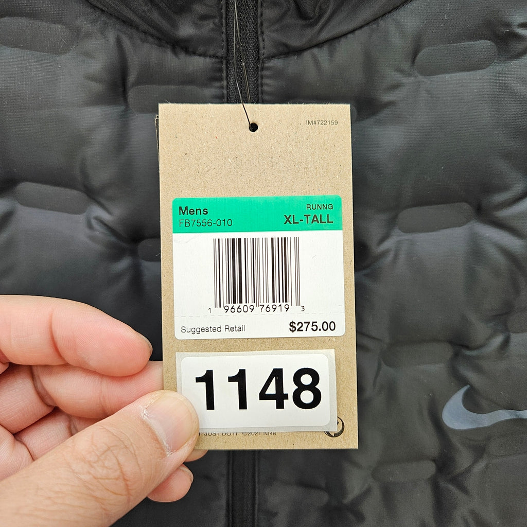 NIKE MEN'S XL-TALL THERMA-FIT ADV AEROLOFT REPEL DOWN RUNNING JACKET FB7556-010