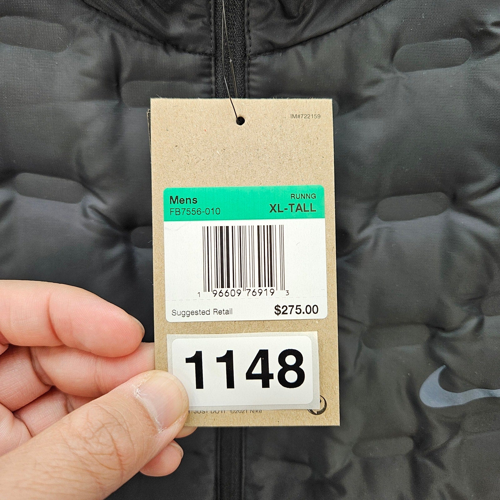 NIKE MEN'S XL-TALL THERMA-FIT ADV AEROLOFT REPEL DOWN RUNNING JACKET FB7556-010