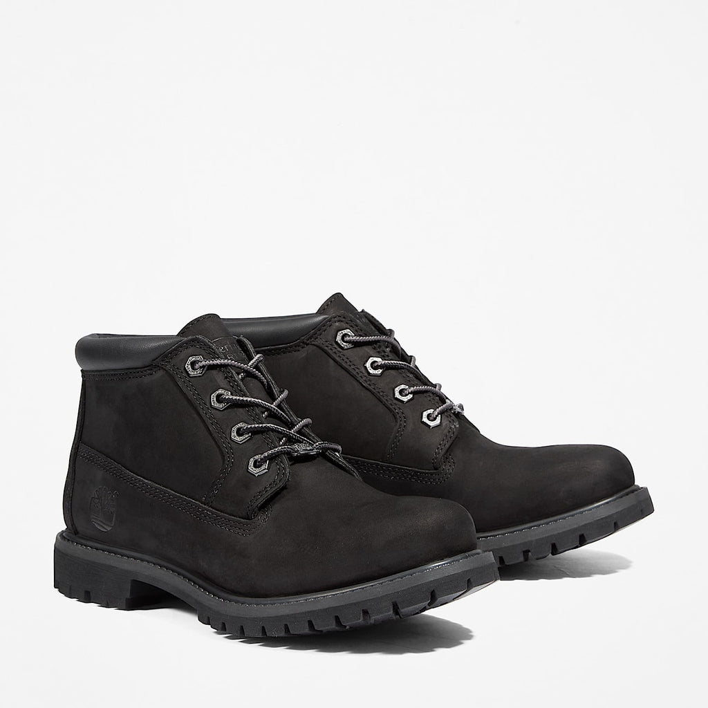 TIMBERLAND WOMEN'S 8.5 NELLIE WP CHUKKA BOOT BLACK NUBUCK NIB