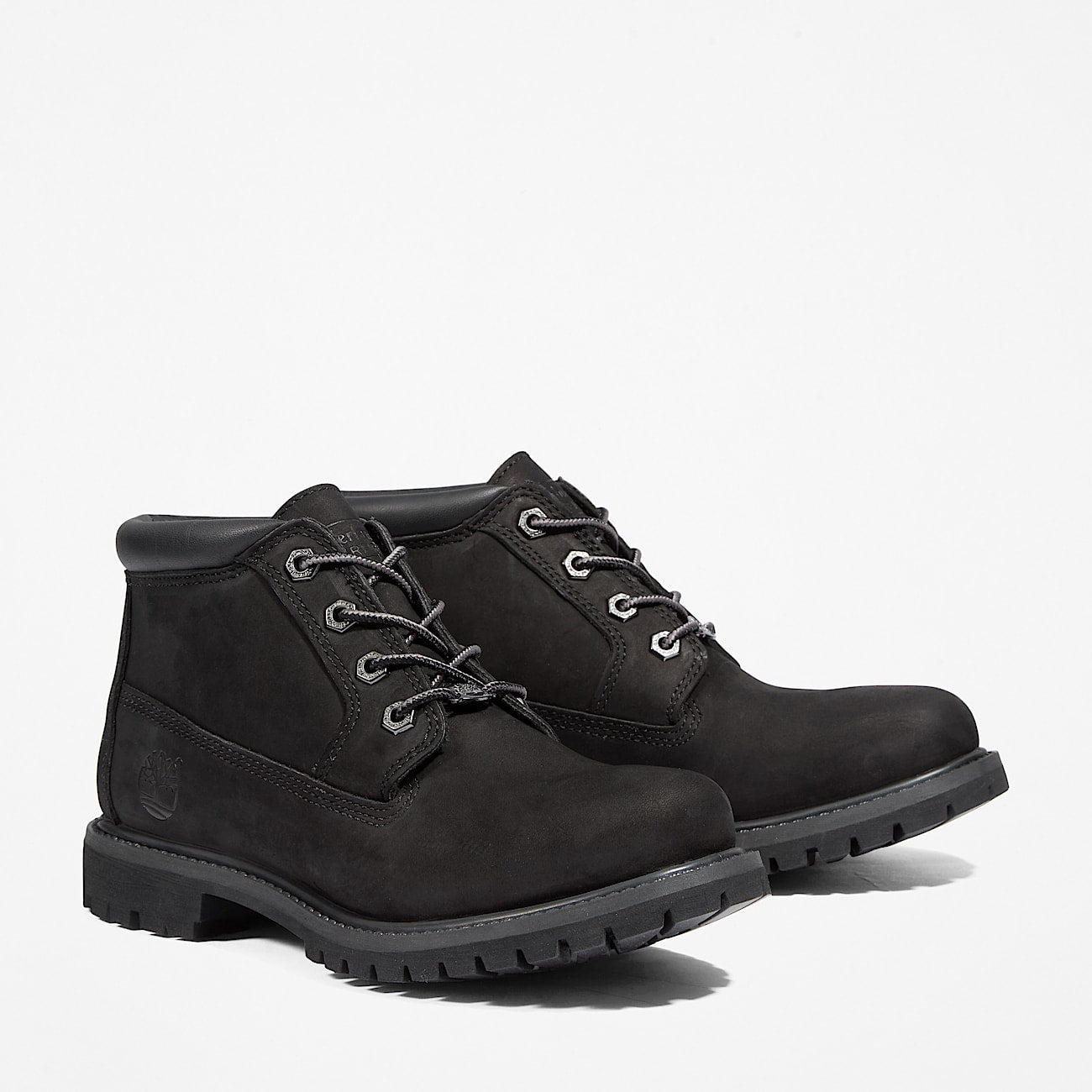 TIMBERLAND WOMEN'S 8.5 NELLIE WP CHUKKA BOOT BLACK NUBUCK NIB
