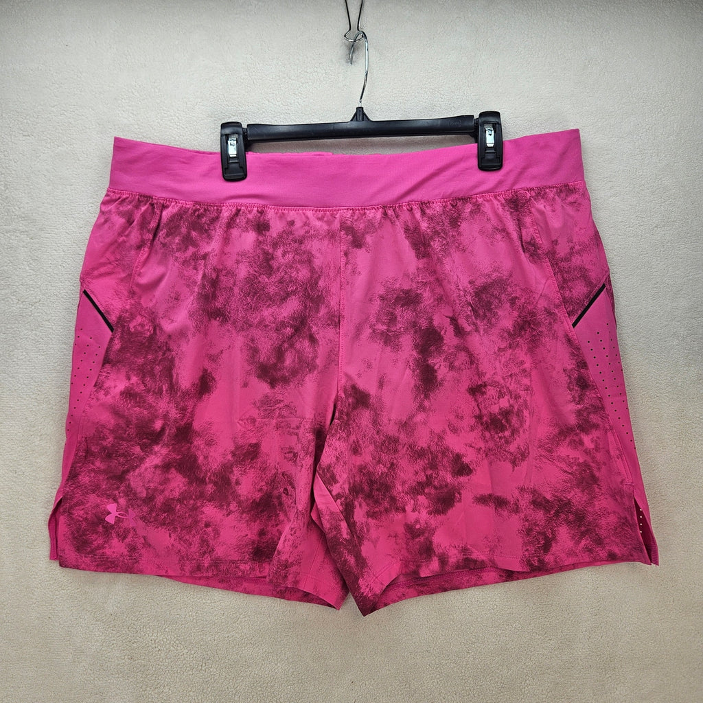 UNDER ARMOUR MEN'S XXL PINK LAUNCH ELITE 7" RUN SHORTS NWT