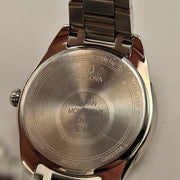 BULOVA 96R243 WOMEN'S CLASSIC QUARTZ GEMMED SILVER STAINLESS STEEL WATCH 35MM