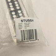 STUSSY DICE SET BLACK ACRYLIC DISPLAY CASE 5 LOGO DICE STYLE 138769 RARE