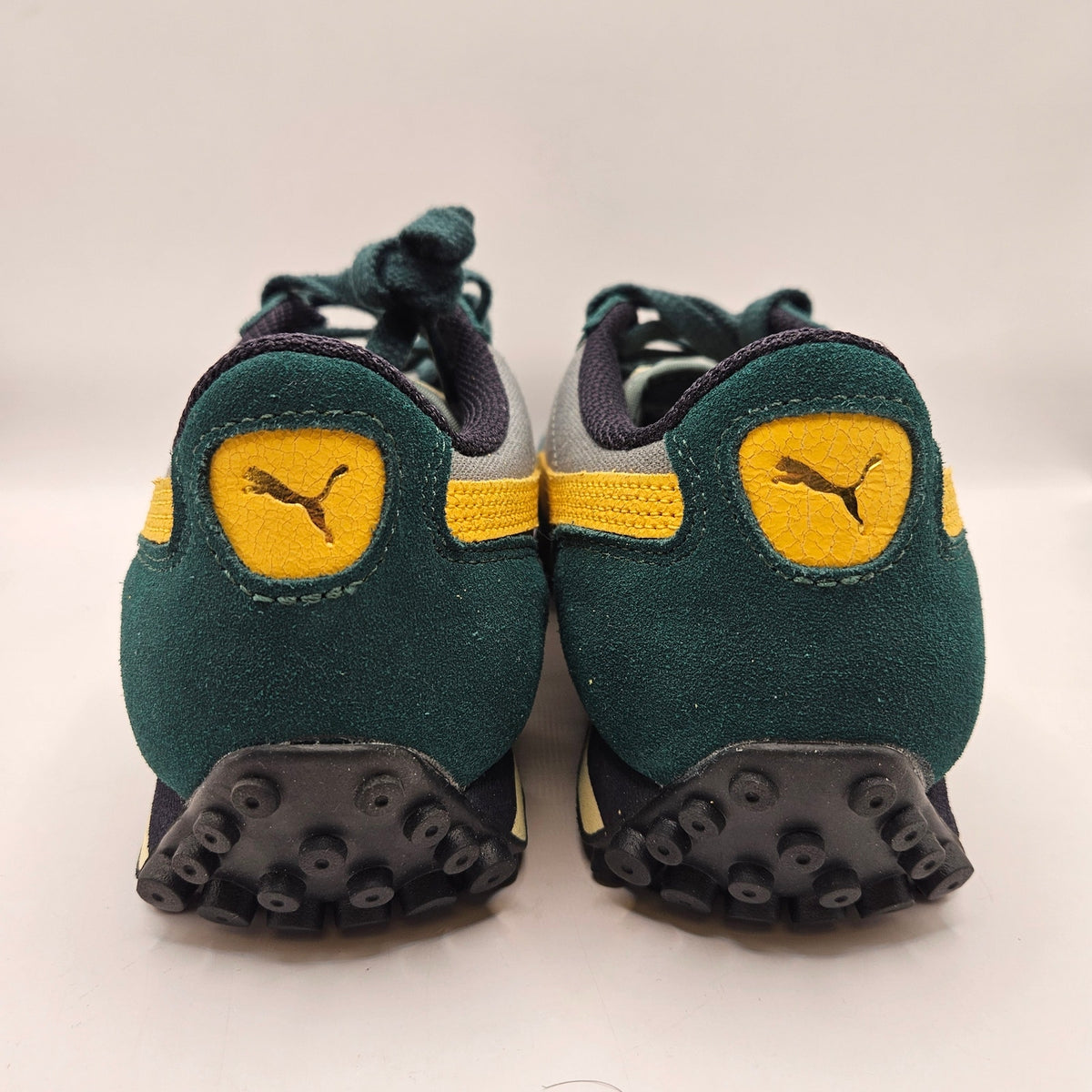 PUMA MEN'S 7 EASY RIDER GREEN MOON SUNNY YELLOW LOW TOP CANVAS SNEAKER 400397-02
