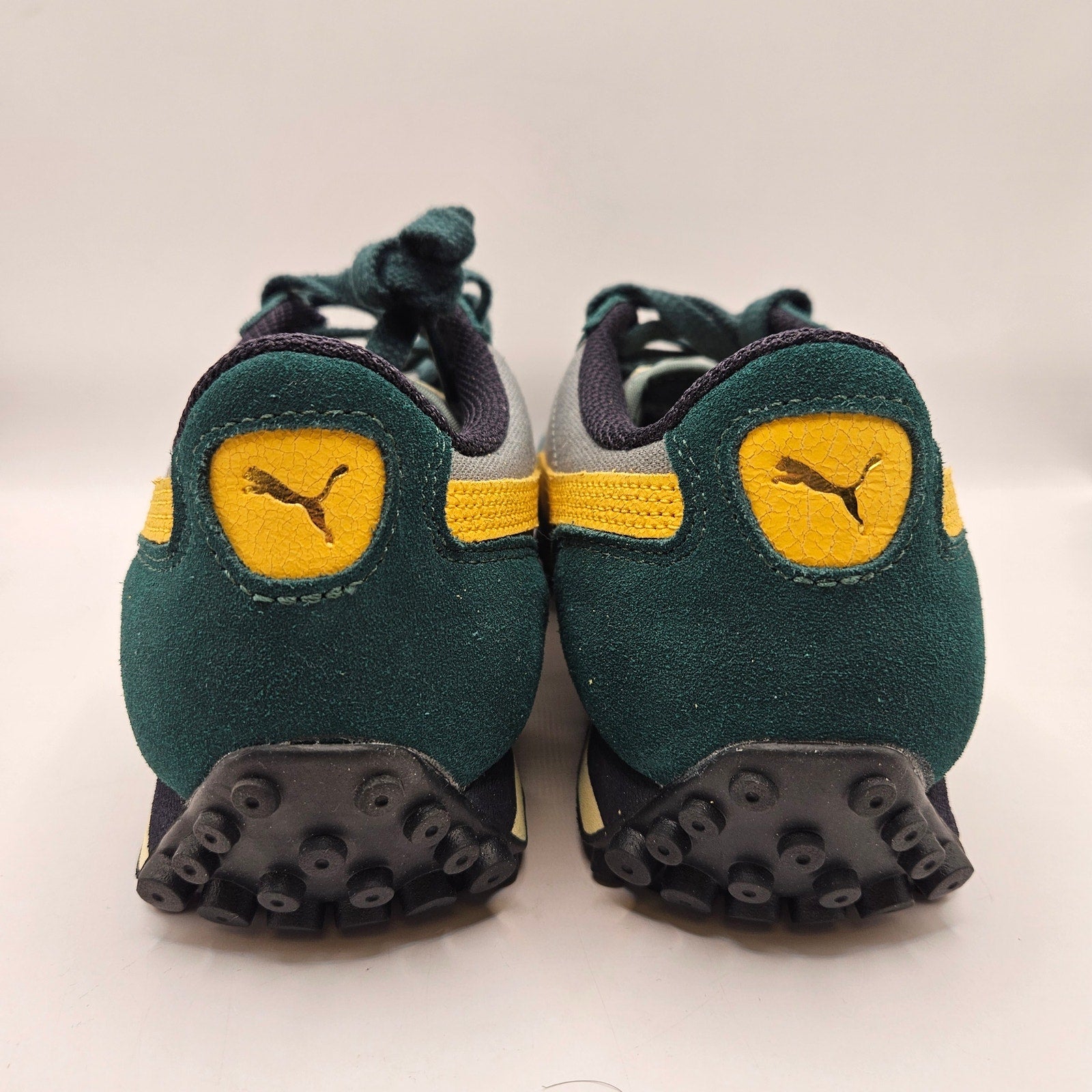 PUMA MEN'S 7 EASY RIDER GREEN MOON SUNNY YELLOW LOW TOP CANVAS SNEAKER 400397-02