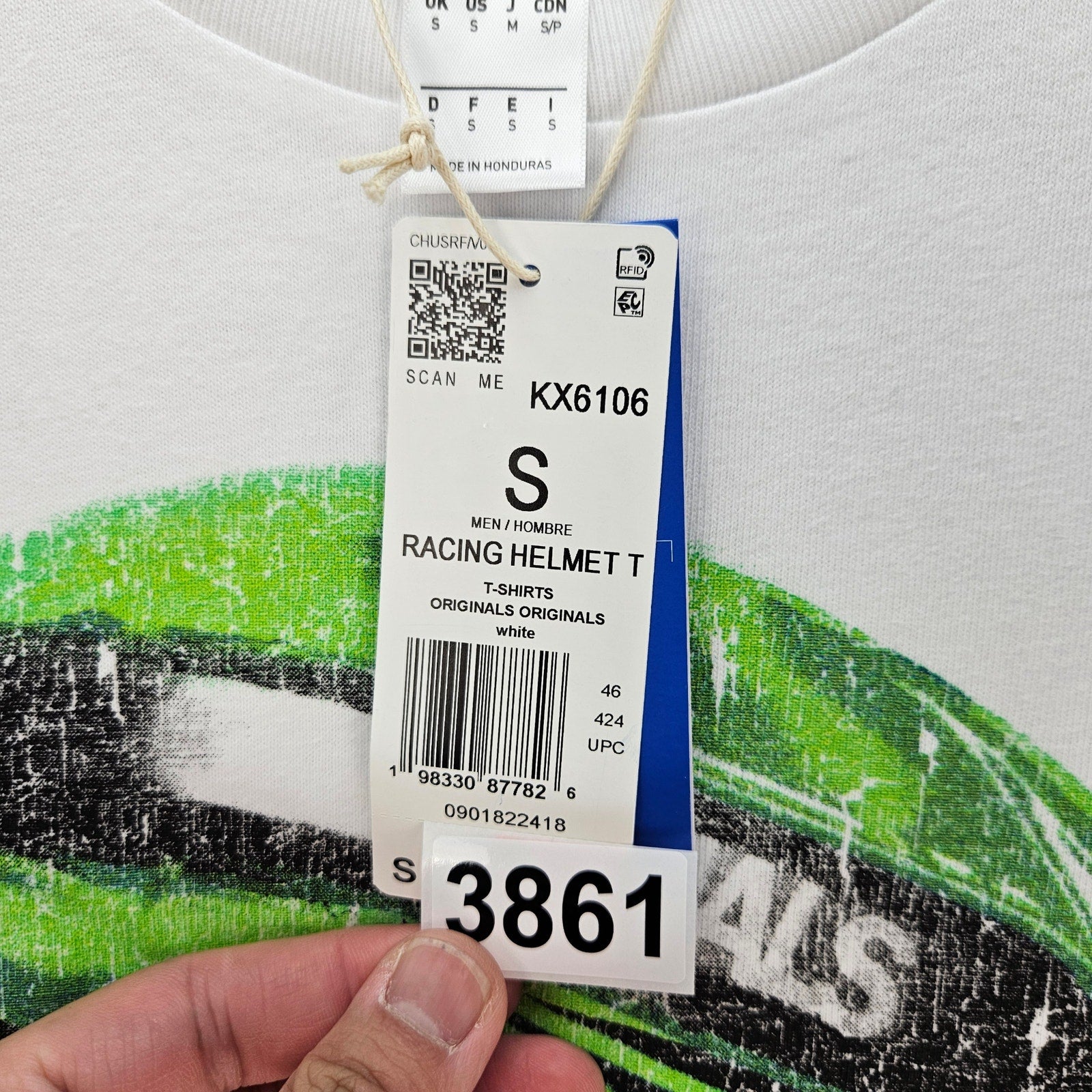 ADIDAS ORIGINALS MEN'S S RACING HELMET OVERSIZED VTG STYLE GRAPHIC TEE NWT