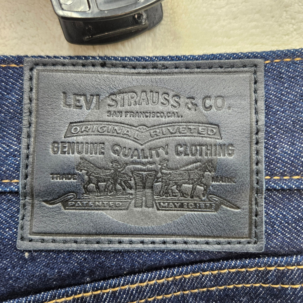 LEVI'S JAPANESE FABRIC WOMEN'S 32X30 BLUE TAB COLUMN JEANS NWT MOJ DARK WASH