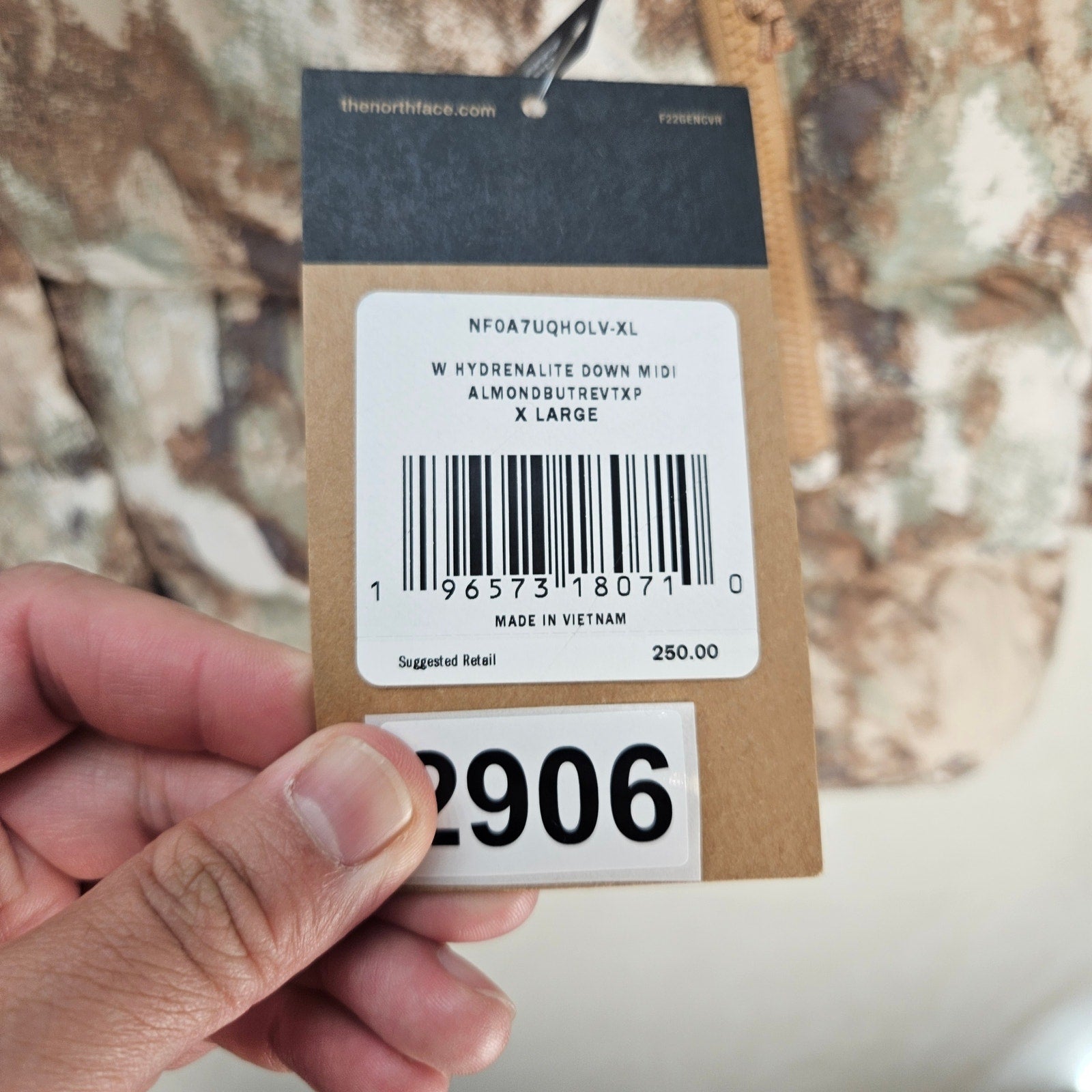 THE NORTH FACE WOMEN'S XL HYDRENALITE DOWN JACKET MIDI ALMOND BUTTER NWT