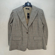 RALPH LAUREN WOMEN'S 20W GLEN PLAID COTTON-BLEND TWILL BLAZER RETAIL $345 NWT