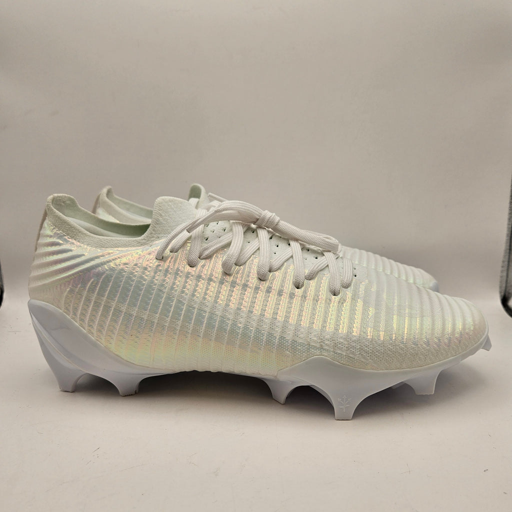 UNDER ARMOUR MEN'S 9 BLUR LUX MC WHT IRIDESCENT FOOTBALL CLEATS NWOB 3028220-100
