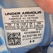 UNDER ARMOUR MEN'S 13 FLOW FUTR X 2 BLUE GRAY BASKETBALL SHOES NWOB 3027166-100