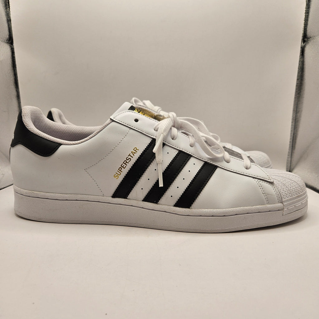 ADIDAS ORIGINALS MEN'S 18 SUPERSTAR WHITE BLACK GOLD SHELL TOE LOW TOP EG4958