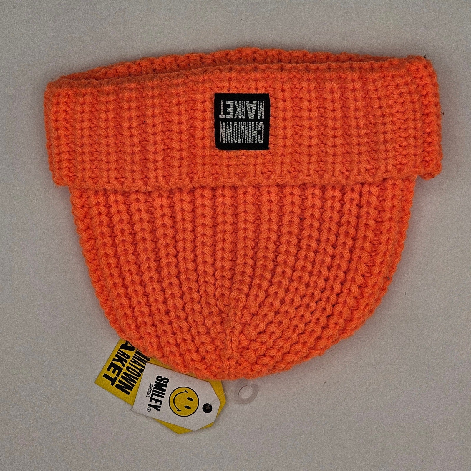 CHINATOWN MARKET X SMILEY BRIGHT ORANGE BEANIE NWT VINTAGE STYLE