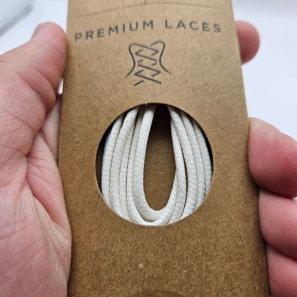 LOT OF 3 - ECCO PREMIUM LACES 120CM WHITE ROUND NIB 1X3 PAIR