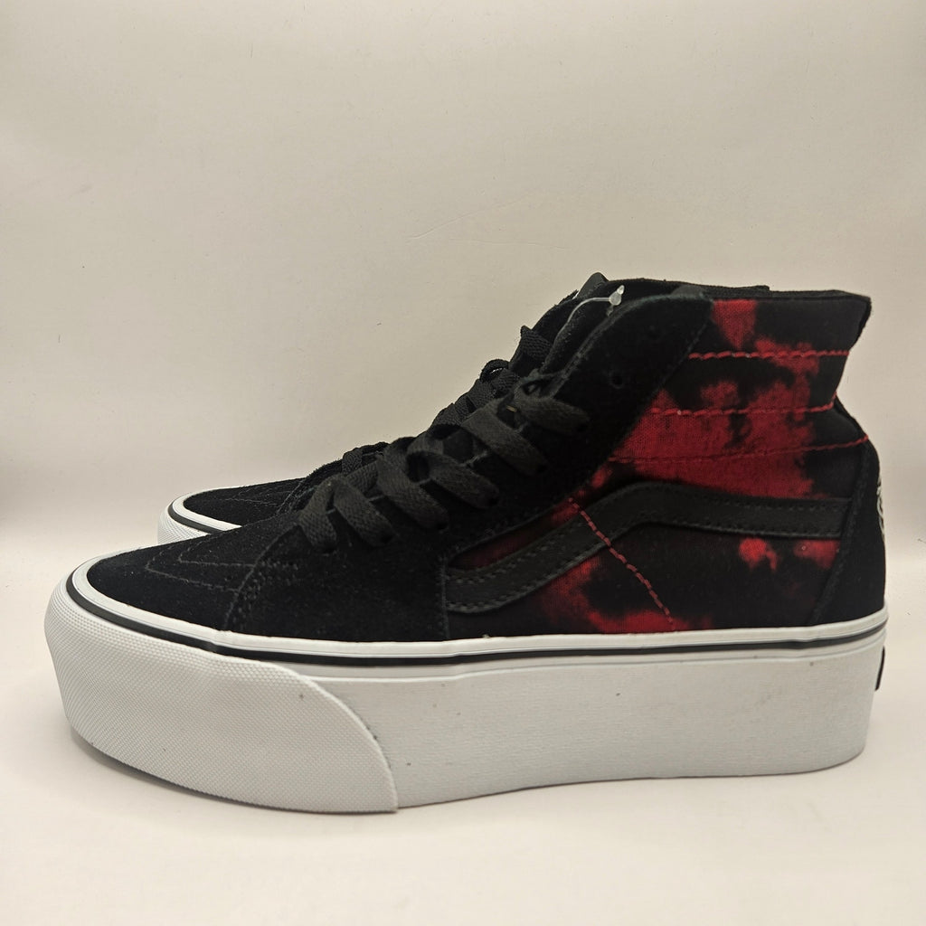 VANS M6.5/W8 SK8 HI TAPERED STACKFORM MIDNIGHT GLOW BLACK RED NWOB