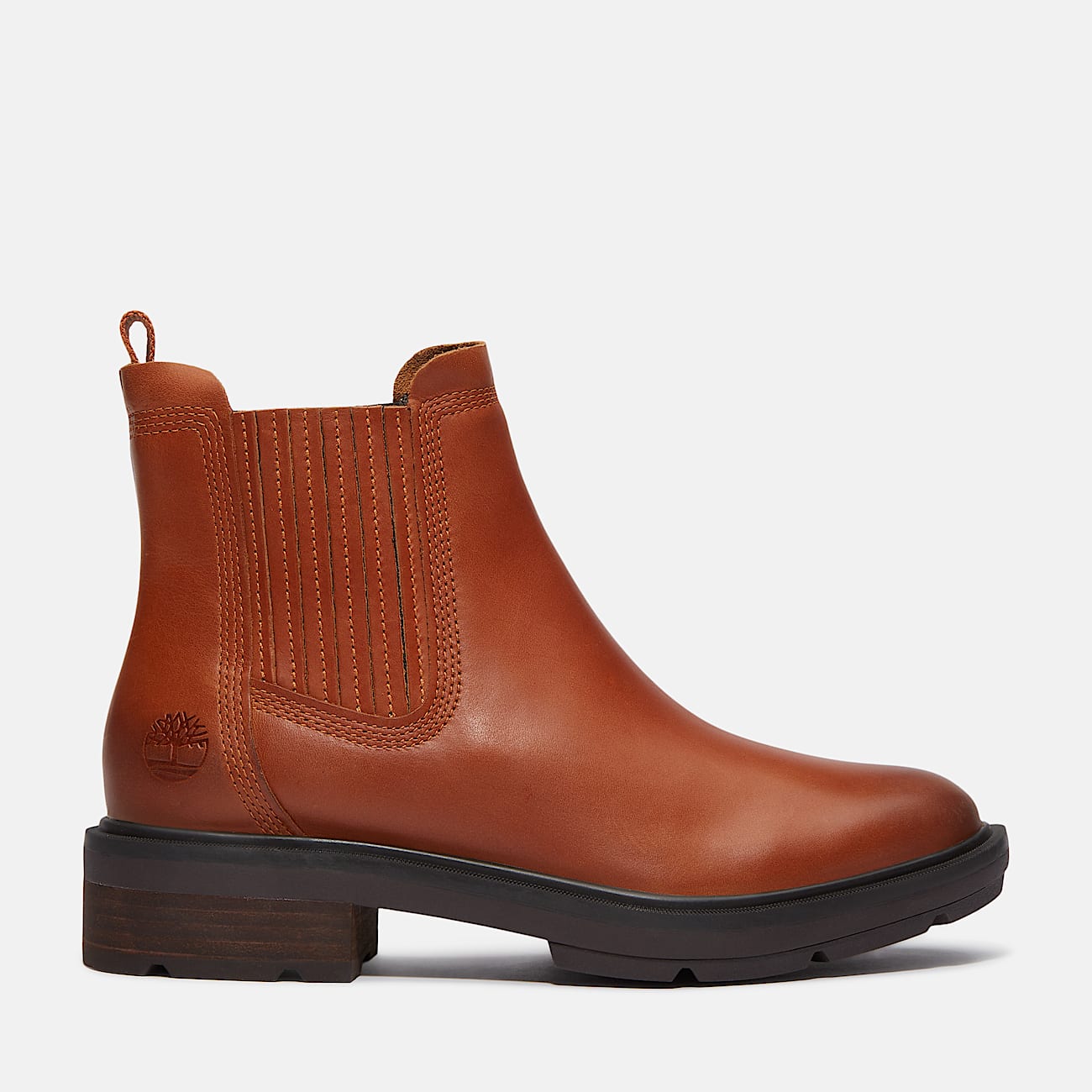 TIMBERLAND WOMEN'S 5.5 BRIMFIELD MID CHELSEA BOOT BROWN LEATHER NIB