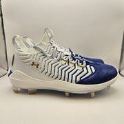 UNDER ARMOUR MEN'S 12 HARPER 9 PRO ST BASEBALL CLEATS WHITE/BLUE NWOB