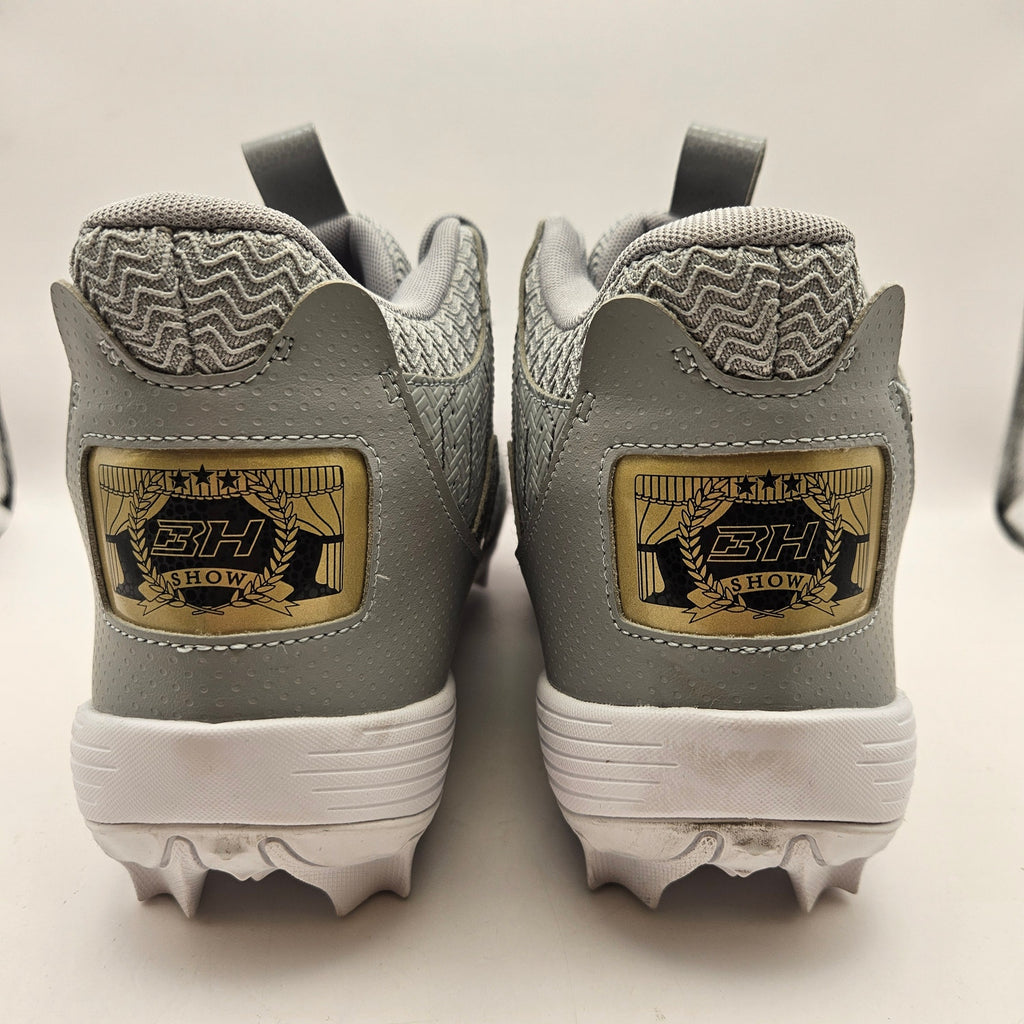 UNDER ARMOUR MEN'S 11.5 BASEBALL CLEATS WHITE GRAY GOLD METALL FREE MOLDED NWOB