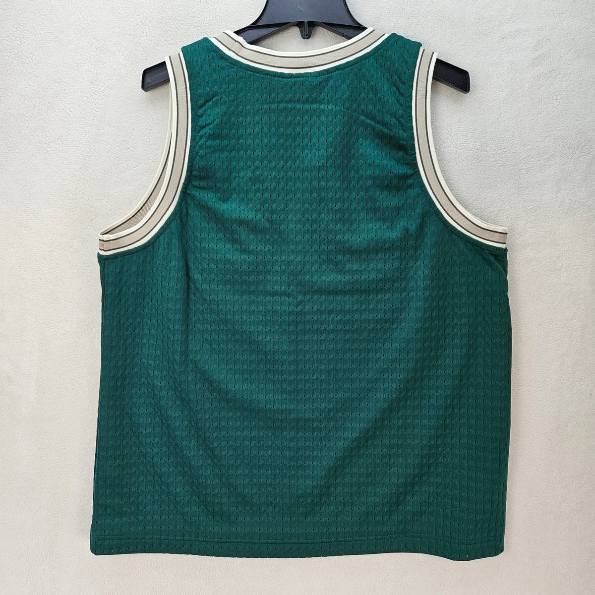 ADIDAS MEN'S LARGE ORIGINALS TREFOIL GREEN TANK SIDELINE JERSAEY KG8200 THICK