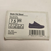 VANS MEN'S 7.5 SKATE OLD SKOOL MONO DARK BLUE NWOB