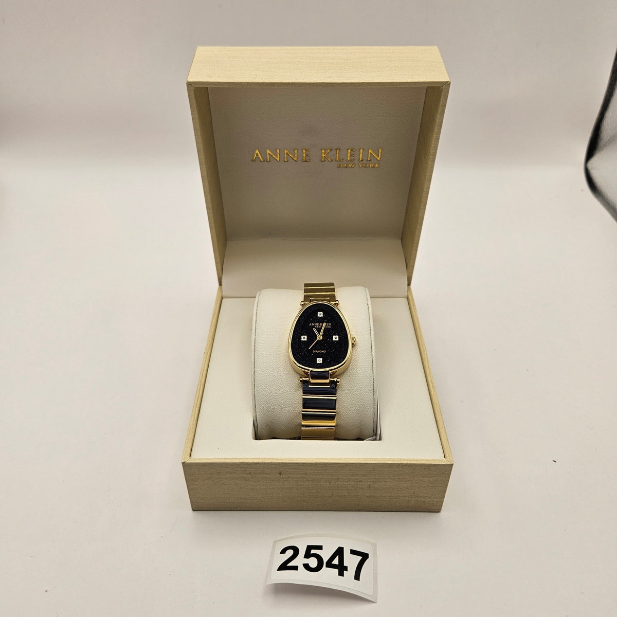 ANNE KLEIN NEW YORK 12-7790BSGC GENUINE DIAMOND DIAL BRACELET WOMEN'S WATCH NWT