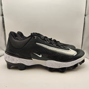 NIKE MEN'S 15 ALPHA HUARACHE ELITE 4 MCS BASEBALL CLEATS BLACK WHITE FD6221-003