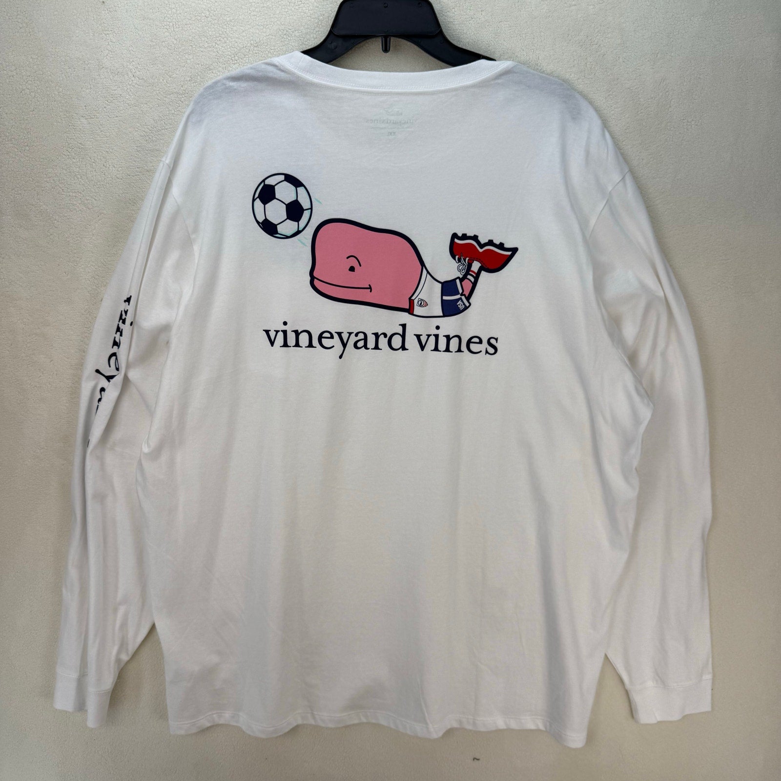 VINEYARD VINES X TEAM USA SOCCER TEAM MEN'S XXL LONG SLEEVE TEE WHITE