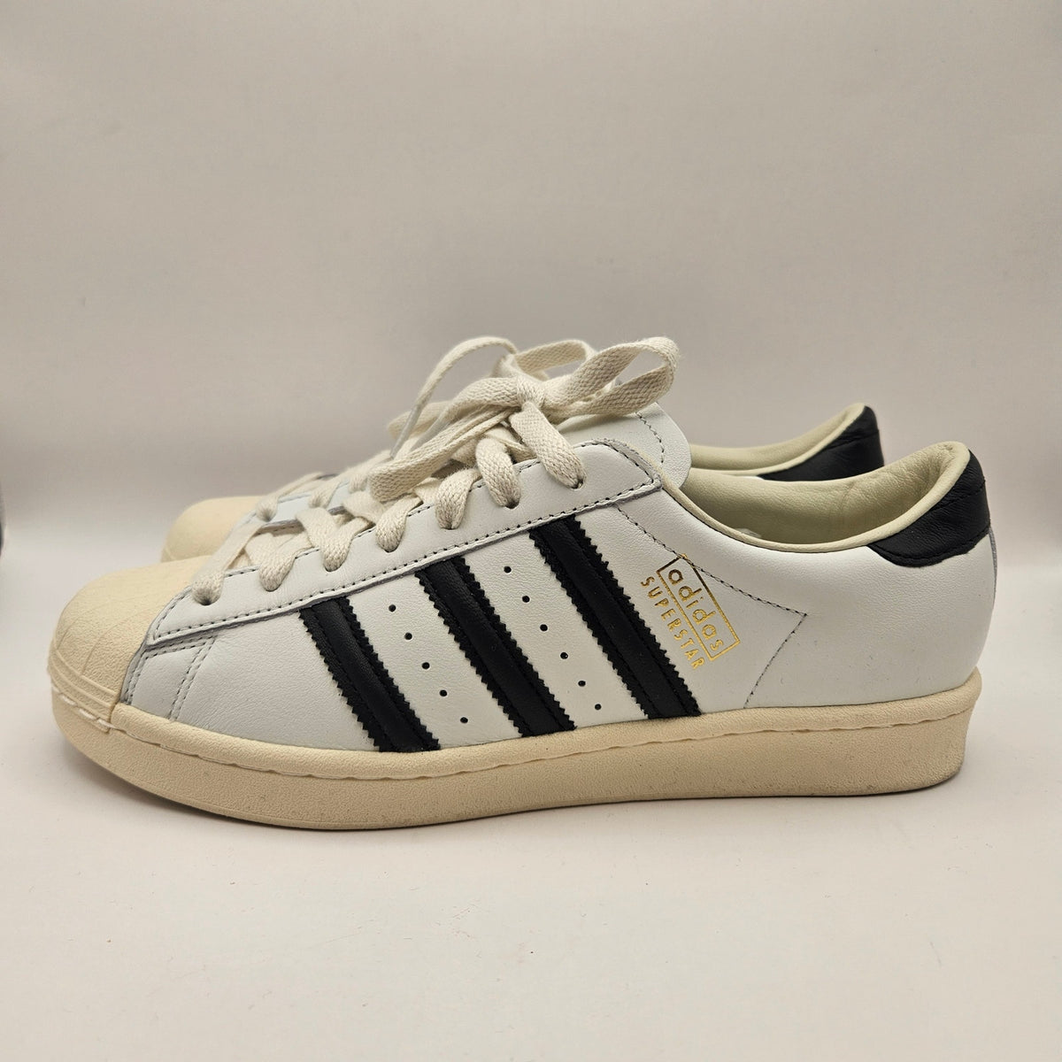 ADIDAS ORIGINAL MEN'S 6.5 VINTAGE SUPERSTAR WHITE BLACK CREAM JQ3254