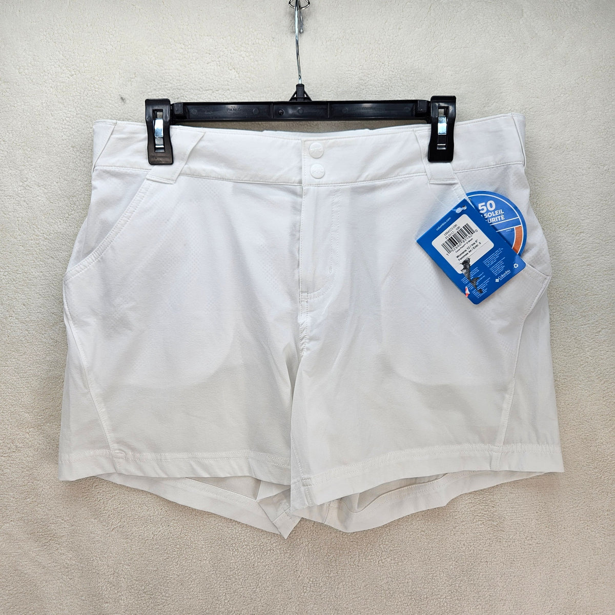 COLUMBIA WOMEN'S 12 PFG CORAL POINT III SHORTS WHITE OMNI SHADE UPF 50 FISHING