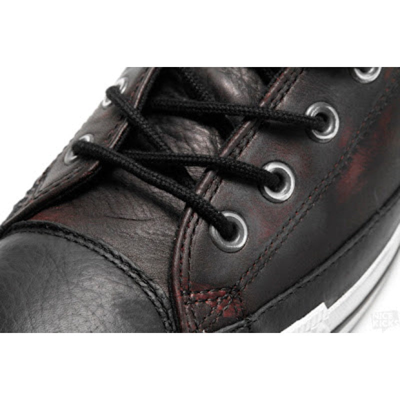CONVERSE RARE M7.5 W9.5 CHUCK TAYLOR LEATHER HI BLACK CRANBERRY 125569C NWOB
