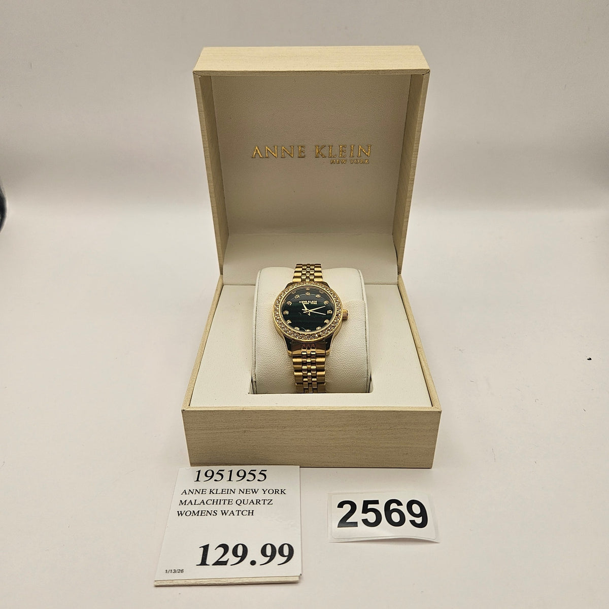ANNE KLEIN NEW YORK WOMEN'S WATCH CRYSTAL ACCENTED QUARTZ 12-7784MAGB NIB