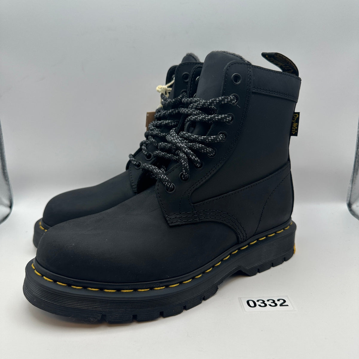 DR MARTENS Women's 7 1460 TRINITY Boot Black/Yellow