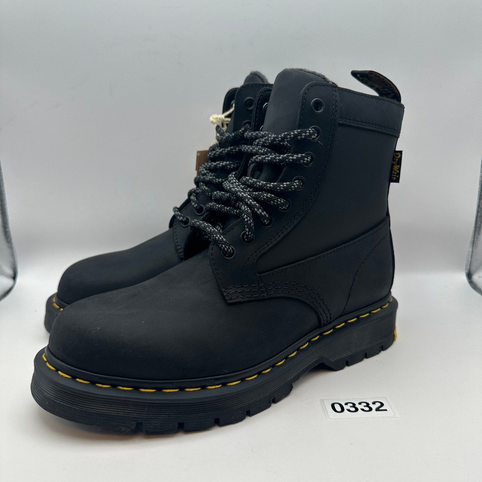 DR MARTENS Women's 7 1460 TRINITY Boot Black/Yellow