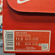 NIKE MEN'S 11.5 PACIFIC SNEAKER LOW TOP SNEAKER HQ2052-100 WHITE BLACK