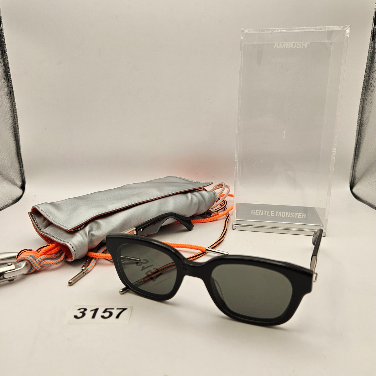 AMBUSH X GENTLE MONSTER CARABINER 1 01 BLACK SUNGLASSES NIB
