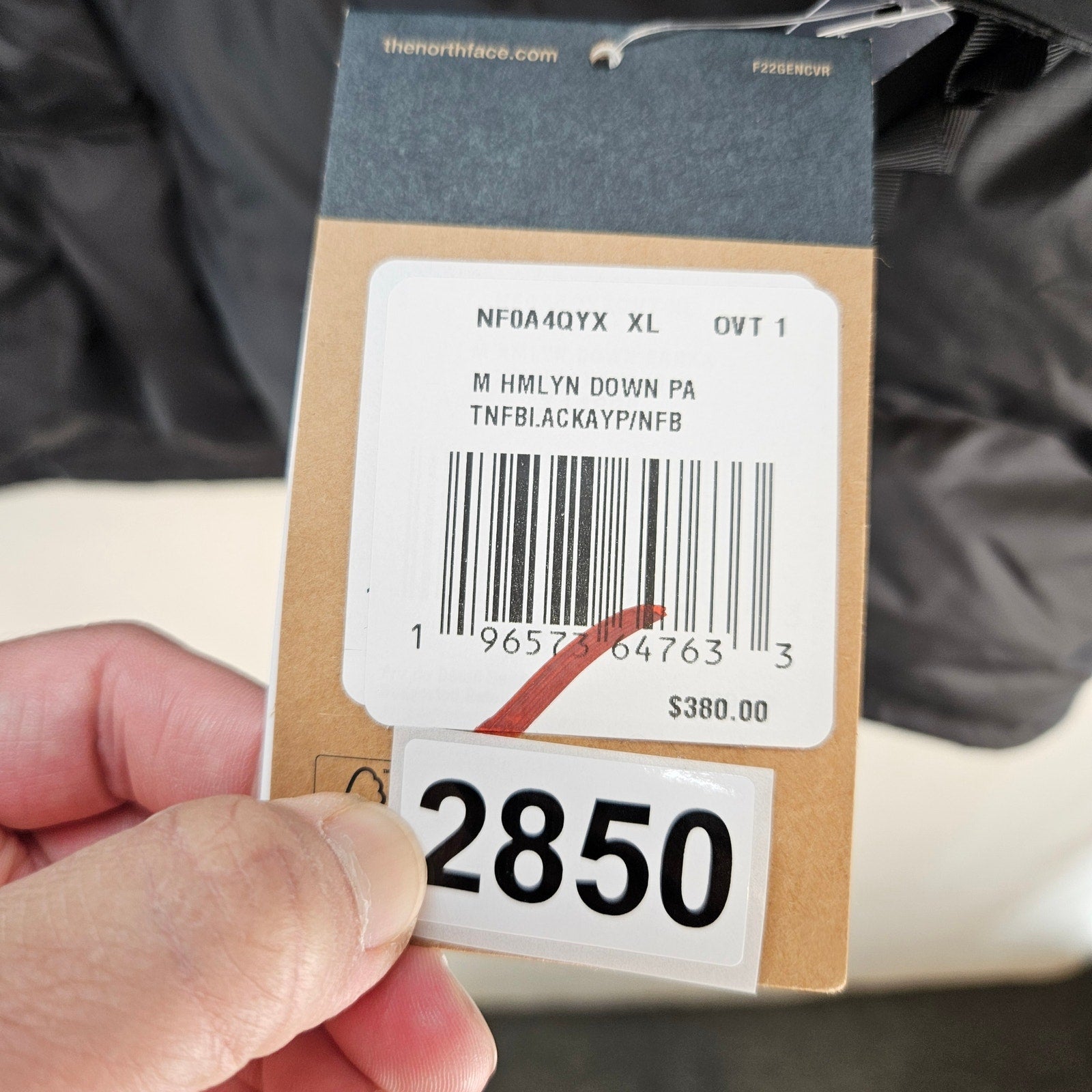THE NORTH FACE MEN'S XXL HIMALAYAN DOWN PARKA JACKET NWT GRAY BLACK