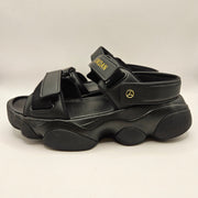 JORDAN WOMEN'S 7 DEJA SANDALS FN5036-001 BLACK METALLIC GOLD