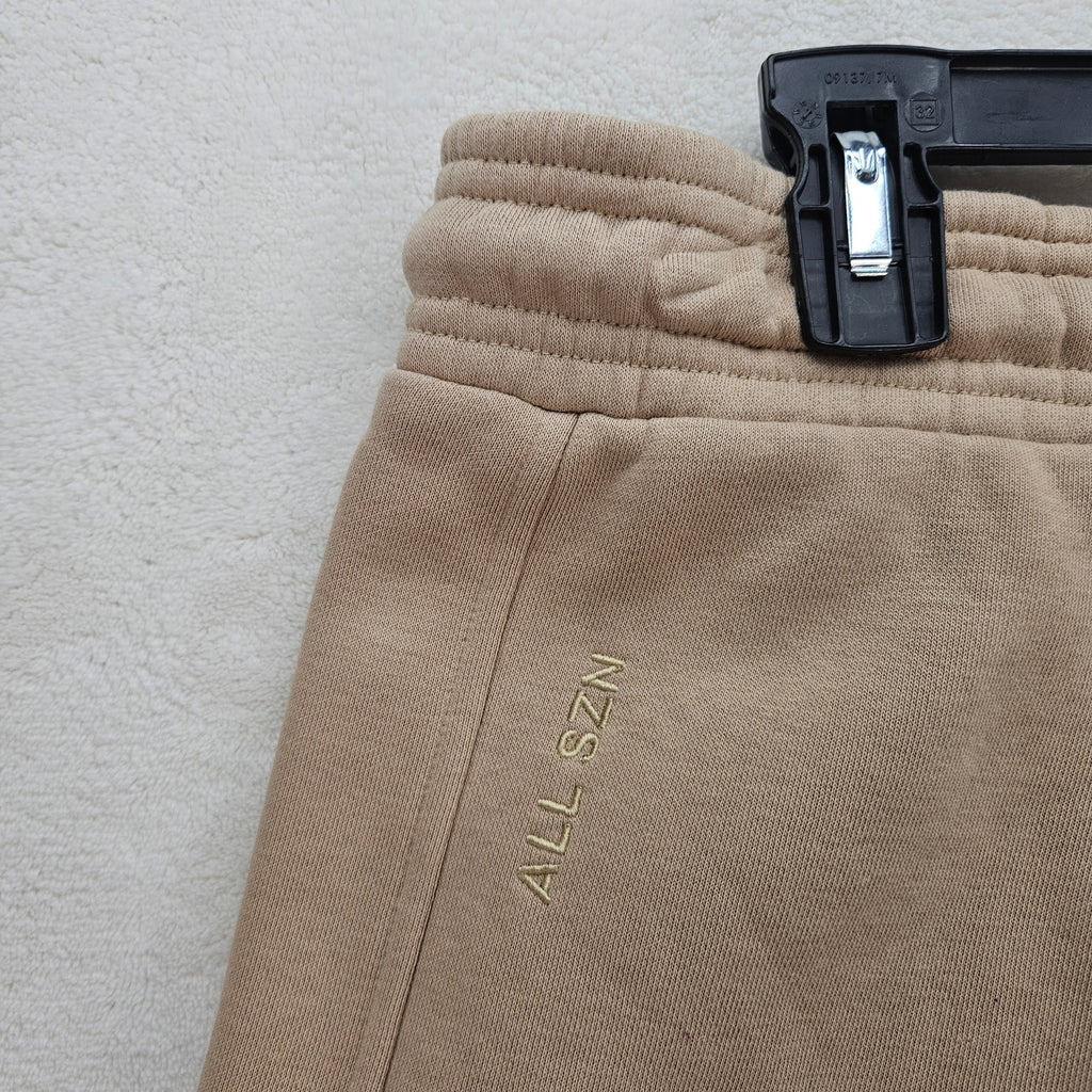 ADIDAS ALL SZN WOMEN'S SMALL SHORTS FLEECE SAND HT3837